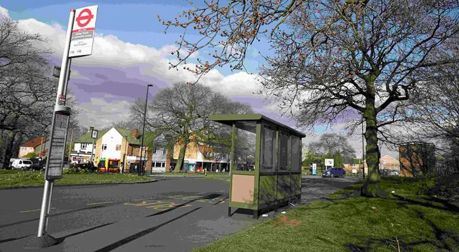 محطة للحافلات في كرويدون (رويترز)