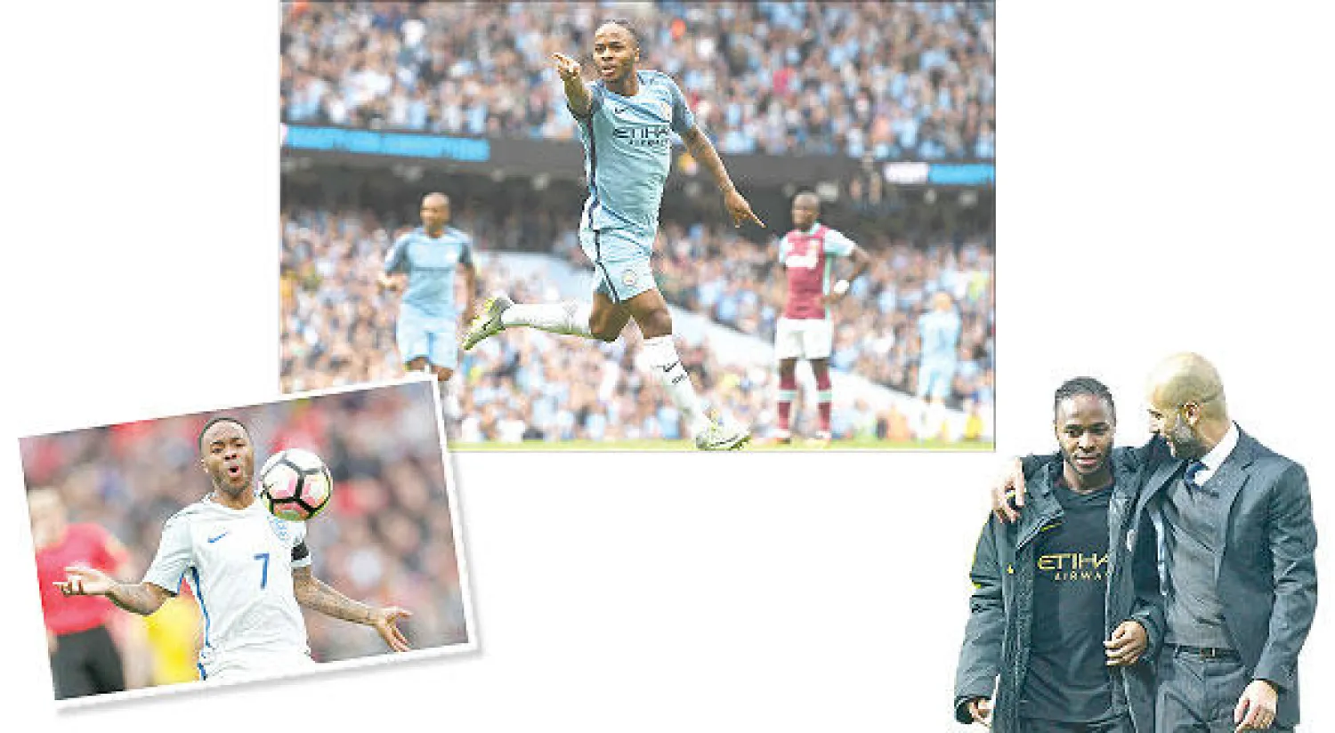 ستيرلينغ وجد دعماً كبيراً من غوارديولا في سيتي - رحيم ستيرلينغ أثبت أنه يملك موهبة تفوق عمره الصغير - ستيرلينغ حقق أمنيته باللعب لإنجلترا  وكان يأمل في أن يراه والده في مرحلة التألق (رويترز)