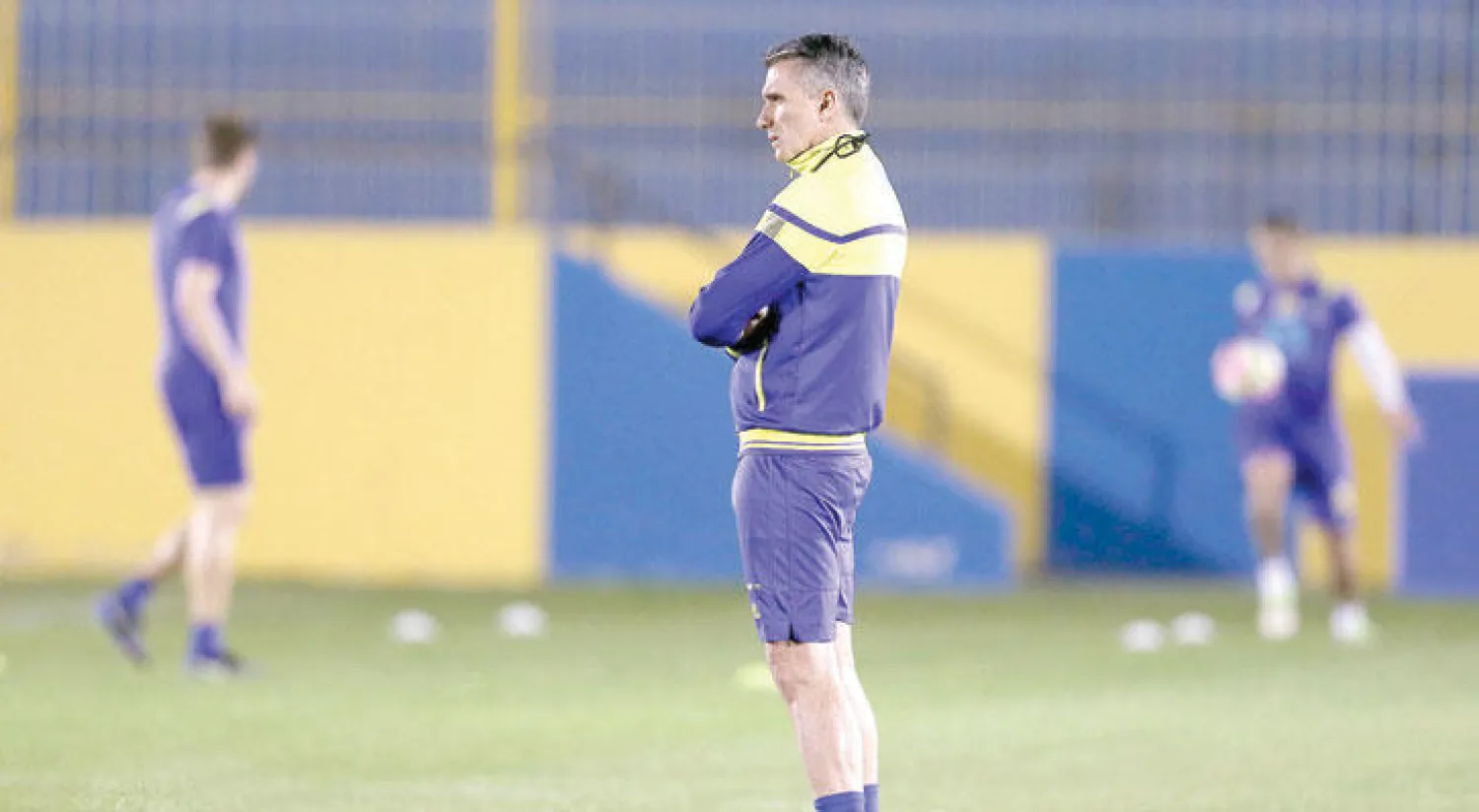 كارتيرون يتابع تدريبات النصر الأخيرة (المركز الإعلامي بنادي النصر)