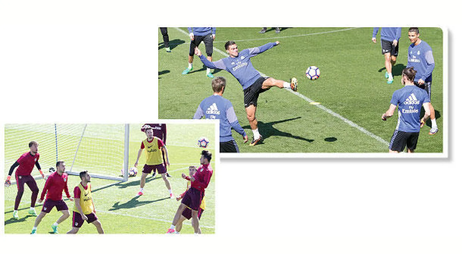 ريال مدريد يبحث عن أول لقب له بالدوري الإسباني منذ موسم 2011 - 2012 (إ.ب.أ) - أتلتيكو مدريد يسعى للعودة مجددا لسباق المنافسة على لقب الدوري الإسباني (إ.ب.أ)