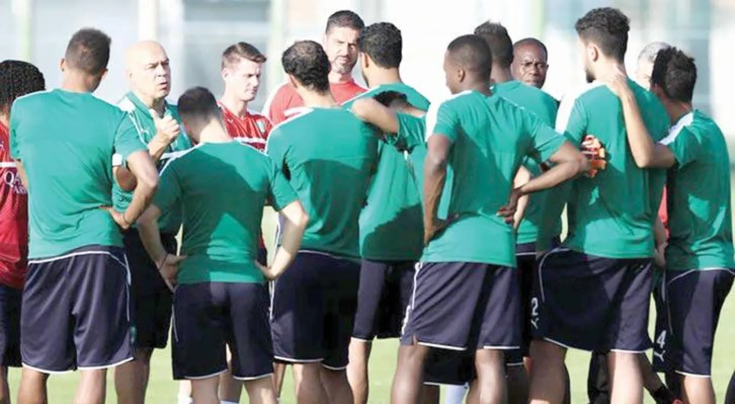 غروس خلال تدريبات الأهلي («الشرق الأوسط»)