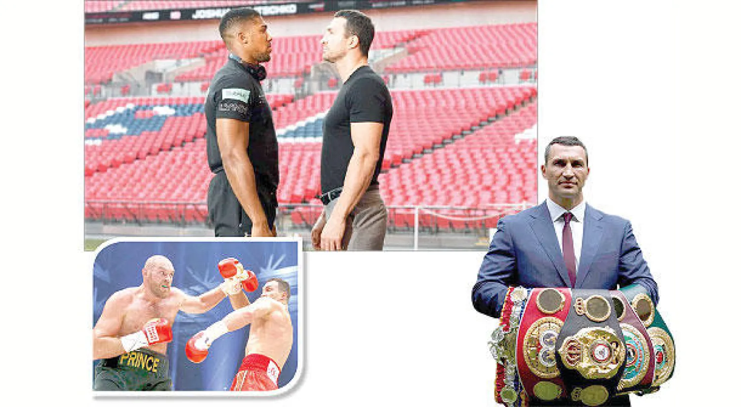 كليتشكو يأمل في استعادة ألقاب «الثقيل» التي فقدها - كليتشكو وجهاً لوجه مع جوشوا في ملعب ويمبلي - فيوري نجح في انتزاع ألقاب وزن الثقيل من كليتشكو