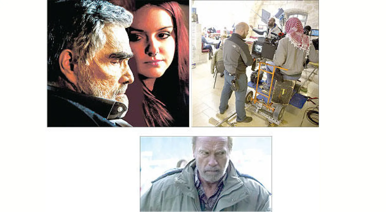 خلال تصوير «هواء مقدّس» - بيرت رينولد من «سنوات حضيض» - أرنولد شوارتزنيغر في «عاقبة»