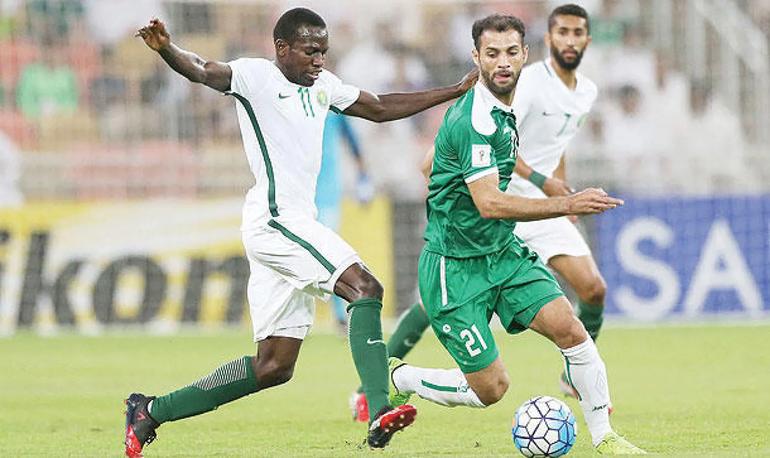 من مباراة المنتخب السعودي أمام العراق في التصفيات الآسيوية المؤهلة للمونديال (تصوير: عدنان مهدلي)