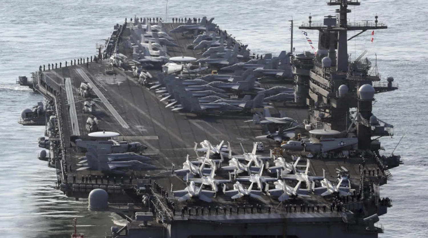 حاملة الطائرات الأميركية كارل فينسون (أ.ب)