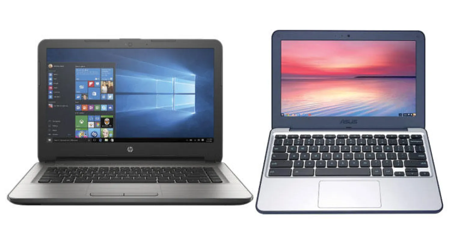 كومبيوتر «إتش بي 14 إن01 3إن آر»  -   «أسوس كروم بوك سي 202 إس إيه ــ واي إس 02»