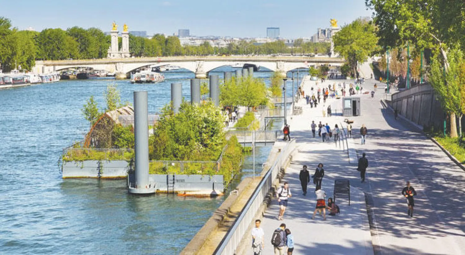 حدائق عائمة في وسط باريس