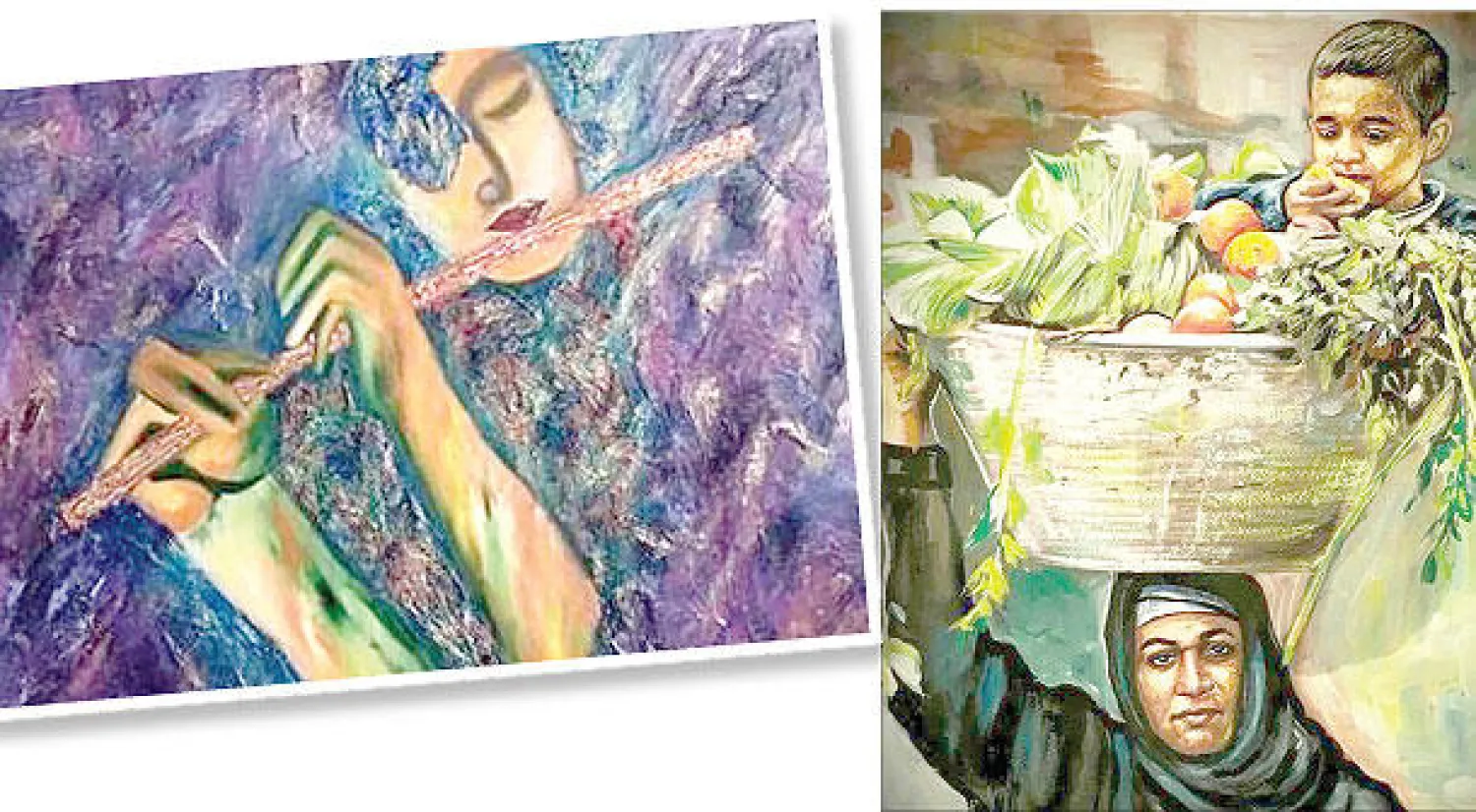 لوحة من الملتقى - لوحة للفنانة التشكيلية أميرة لعلام من الجزائر