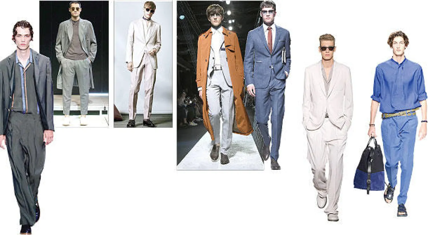 من عرض «سالفاتوري فيرغامو» لهذا  الموسم - من اقتراحات دار «بوتيغا فينيتا» - من عرض «كانالي» بدلة مفصلة على الجسم من دون أن تشده - من اقتراحات  «إرمنغلدو زيغنا» - من عرض «فندي» - من عرض «تشيروتي»