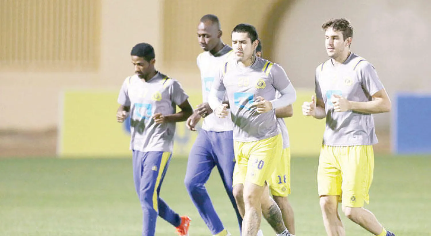 من استعدادات النصر لمواجهة الهلال غداً (المركز الإعلامي بنادي النصر)