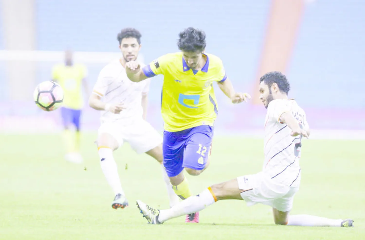 جانب من مباراة الشباب والنصر الأخيرة (تصوير: عبد العزيز النومان)