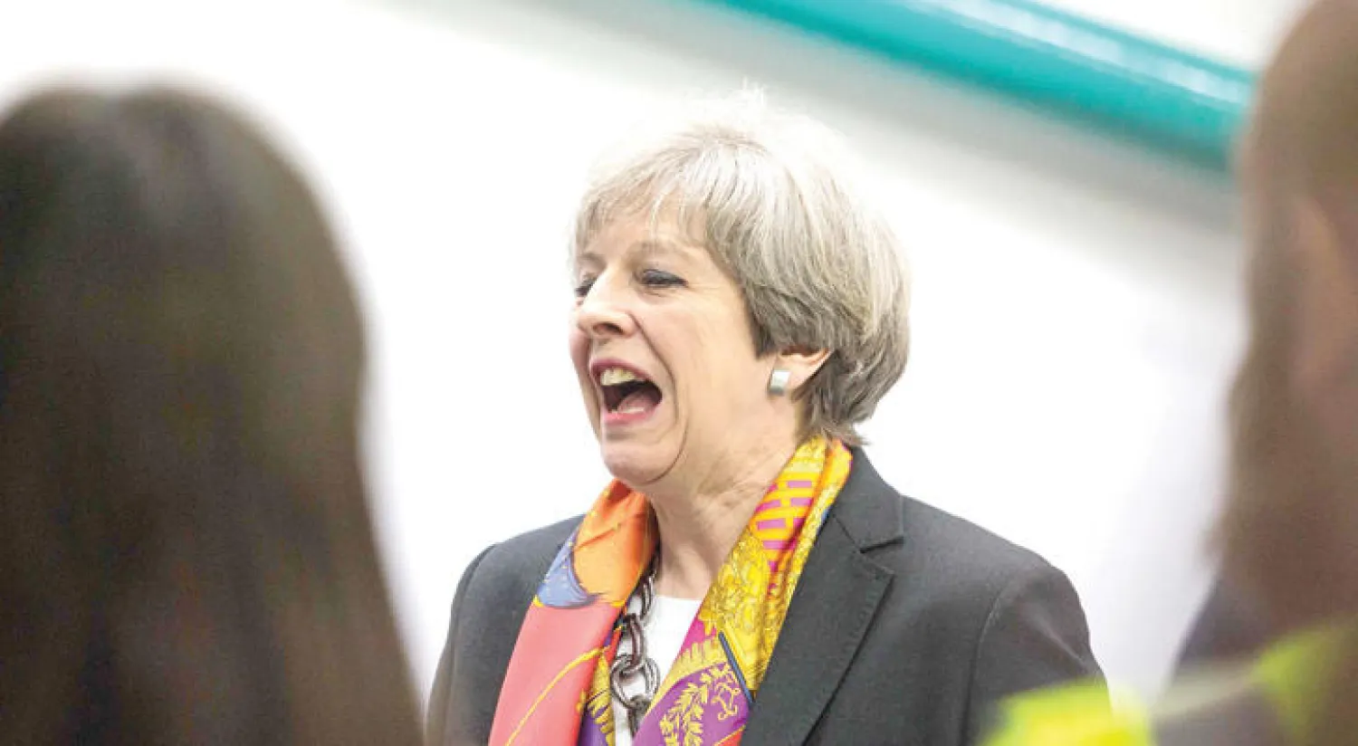 ماي تبدو مرتاحة للنتائج الأولية (أ.ف.ب)