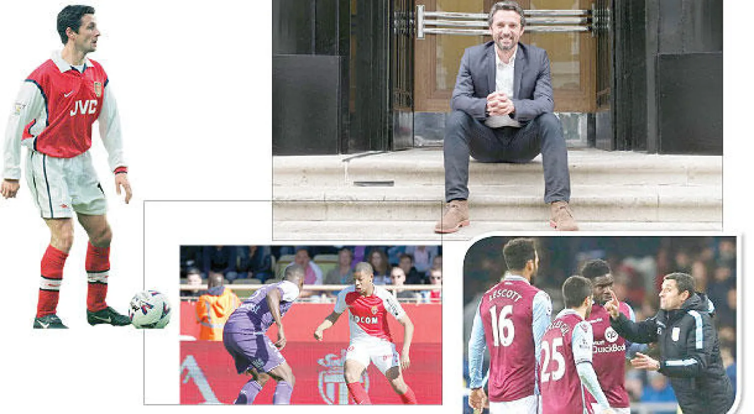 ريمي غارد يجلس على اعتاب نادي ارسنال الذي وصف فترة مشاركته معه بأجمل فترات حياته - ريمي غارد عنما كان مدربا لأستون فيلا  - كيليان مبابي نجم موناكو دائما مايتلقى النصائح من غارد  - مازالت ذكريات غارد مع آرسنال تشعره بالحنين