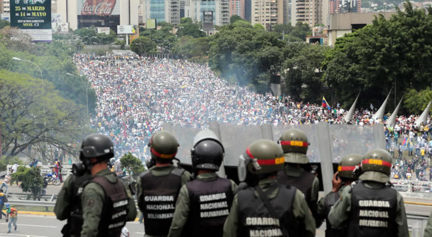 الاحتجاجات في فنزويلا (أ.ب)