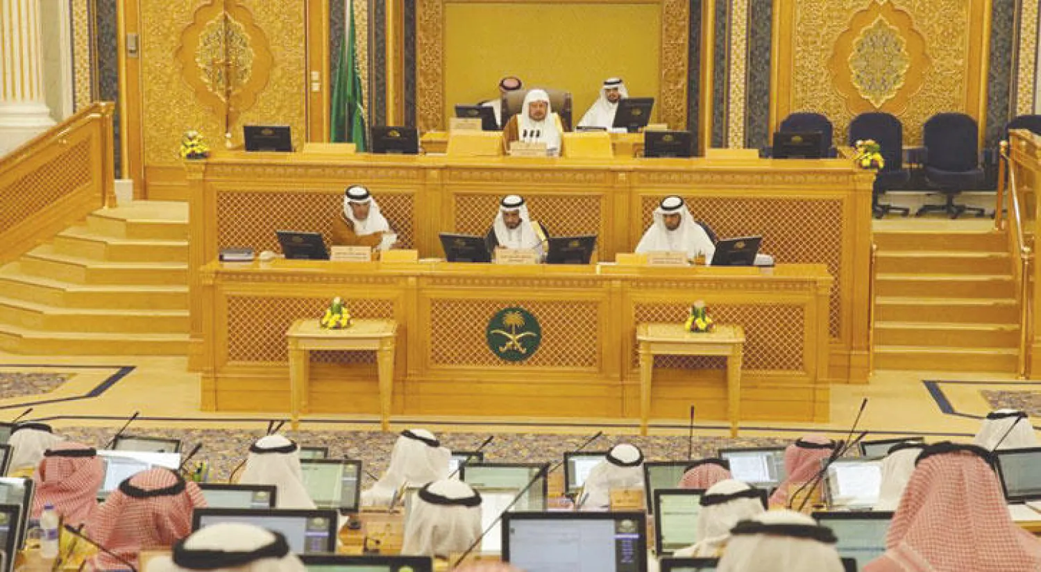 جانب من جلسة مجلس الشورى السعودي (واس)