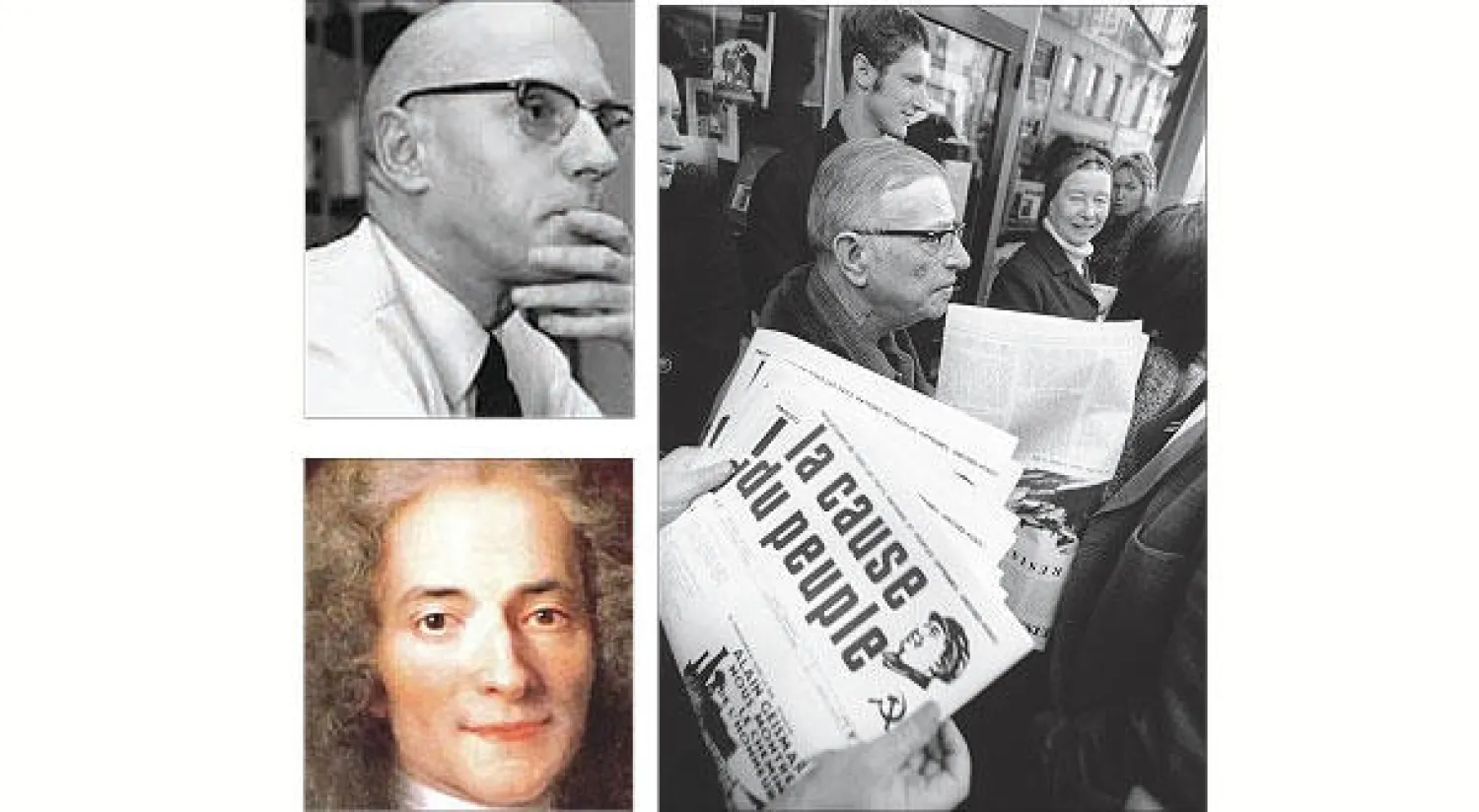 جان بول سارتر أثناء مشاركته في انتفاضة الطلاب 68 - ميشيل فوكو - فولتير