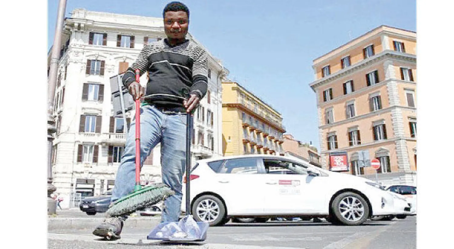 كنس الشوارع في روما