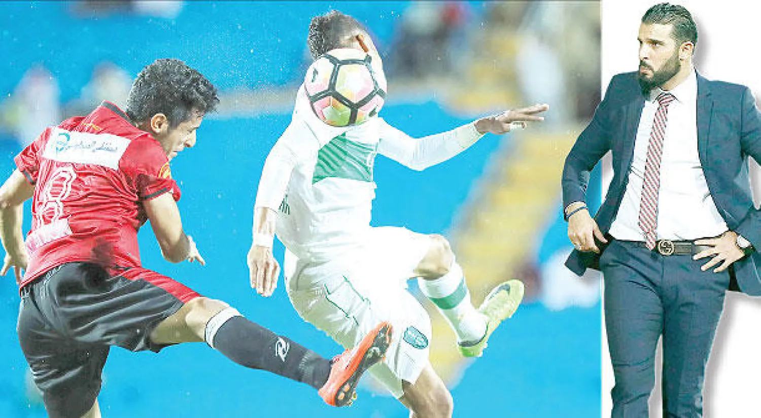 التونسي ناصيف البياوي - من إحدى مواجهات الرائد في الدوري («الشرق الأوسط»)