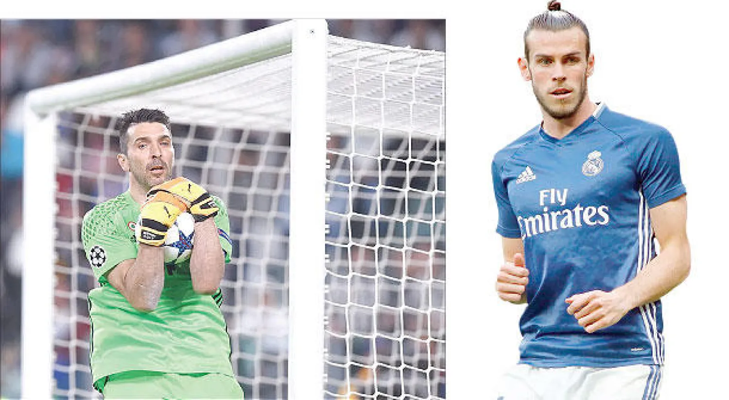 فرص بيل ضعيفة في المشاركة بالنهائي - بوفون يأمل في قيادة يوفنتوس للثلاثية وتعزيز آماله في حصد الكرة الذهبية (أ.ف.ب)