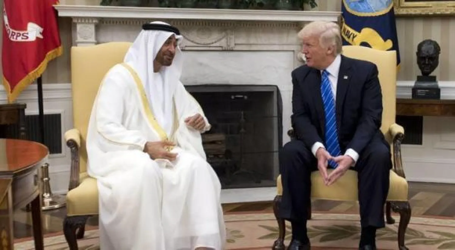 ترمب يستقبل الشيخ محمد بن زايد في البيت الأبيض - أرشيف (أ.ف.ب)