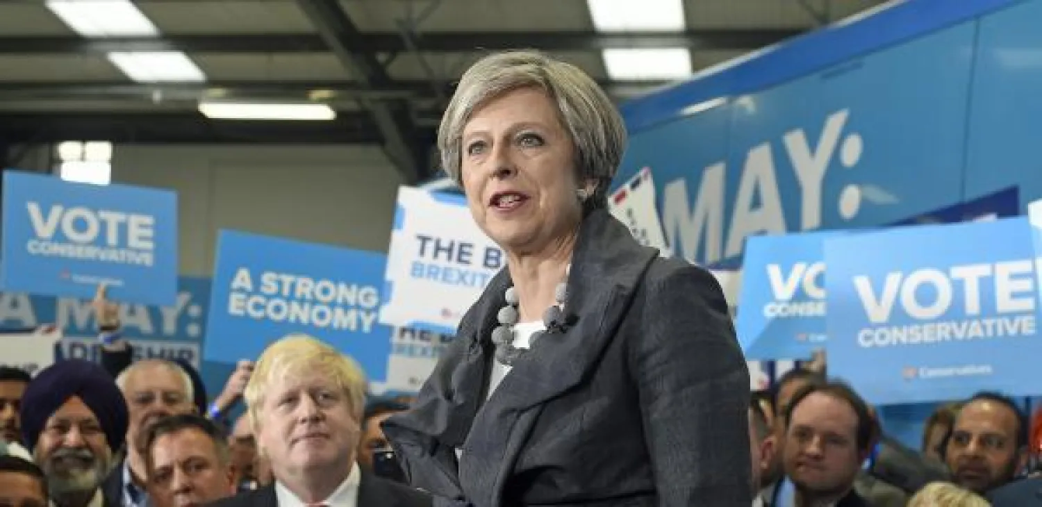 رئيسة الوزراء البريطانية تيريزا ماي (إ.ب.أ)