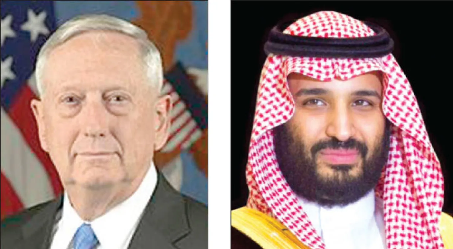 ولي ولي العهد السعودي يتلقى اتصالاً هاتفياً من وزير الدفاع الأميركي