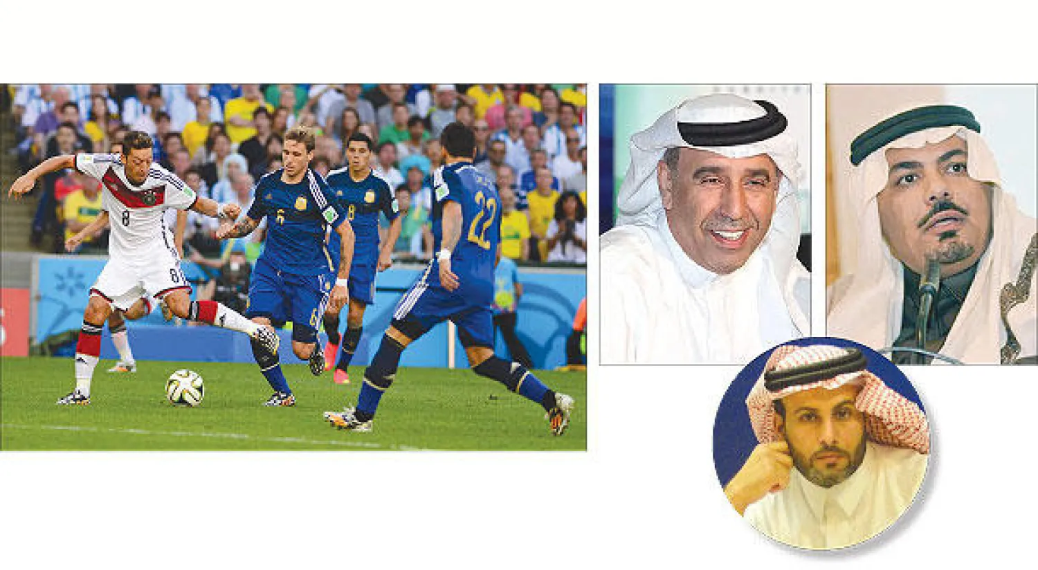 ماجد قاروب - راشد الأميري - خالد البابطين - من نهائي كأس العالم 2014 («الشرق الأوسط»)