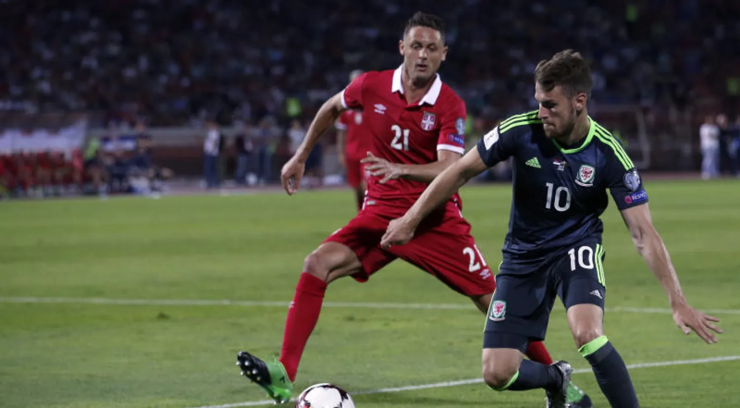 آرون رامسي لاعب وسط آرسنال (أ.ف)