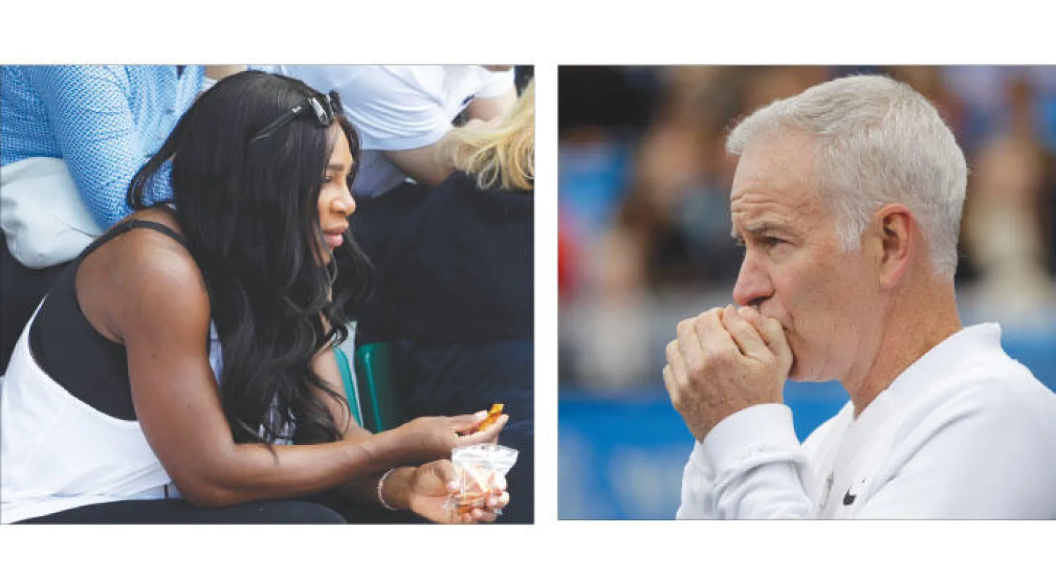 جون ماكنرو (أ.ب) - سيرينا ويليامز (إ.ب.أ)