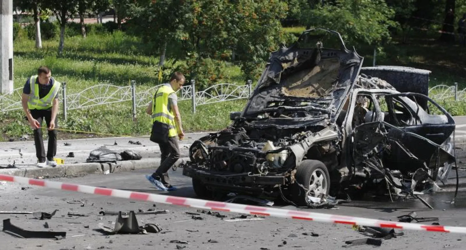 انفجار سيارة ملغومة في كييف (إ.ب.أ)