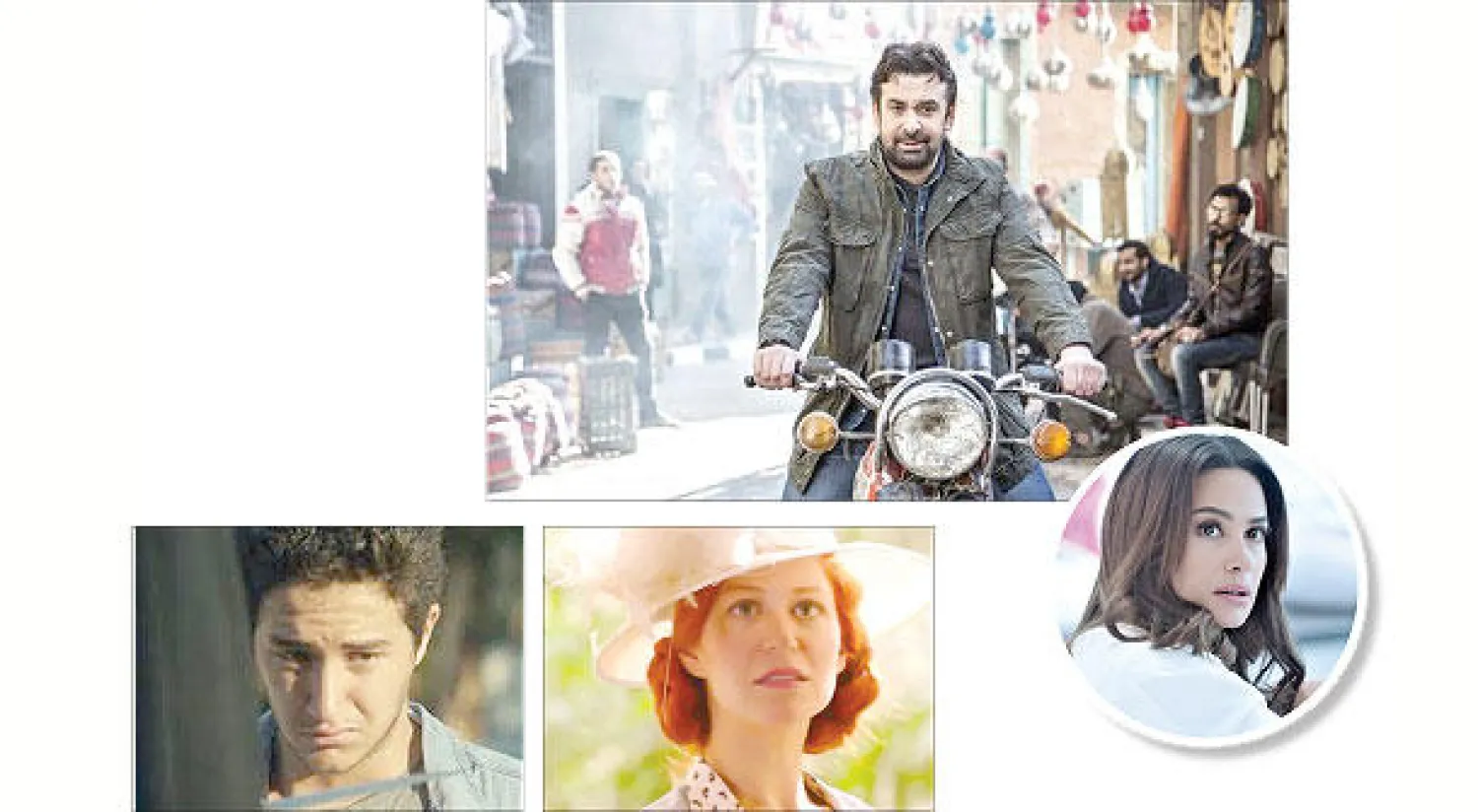 هند صبري في «حلاوة الدنيا» - كريم عبد العزيز بطل مسلسل «الزيبق» - منة شلبي في «واحة الغروب» - أحمد مالك كما ظهر في «لا تطفئ الشمس»