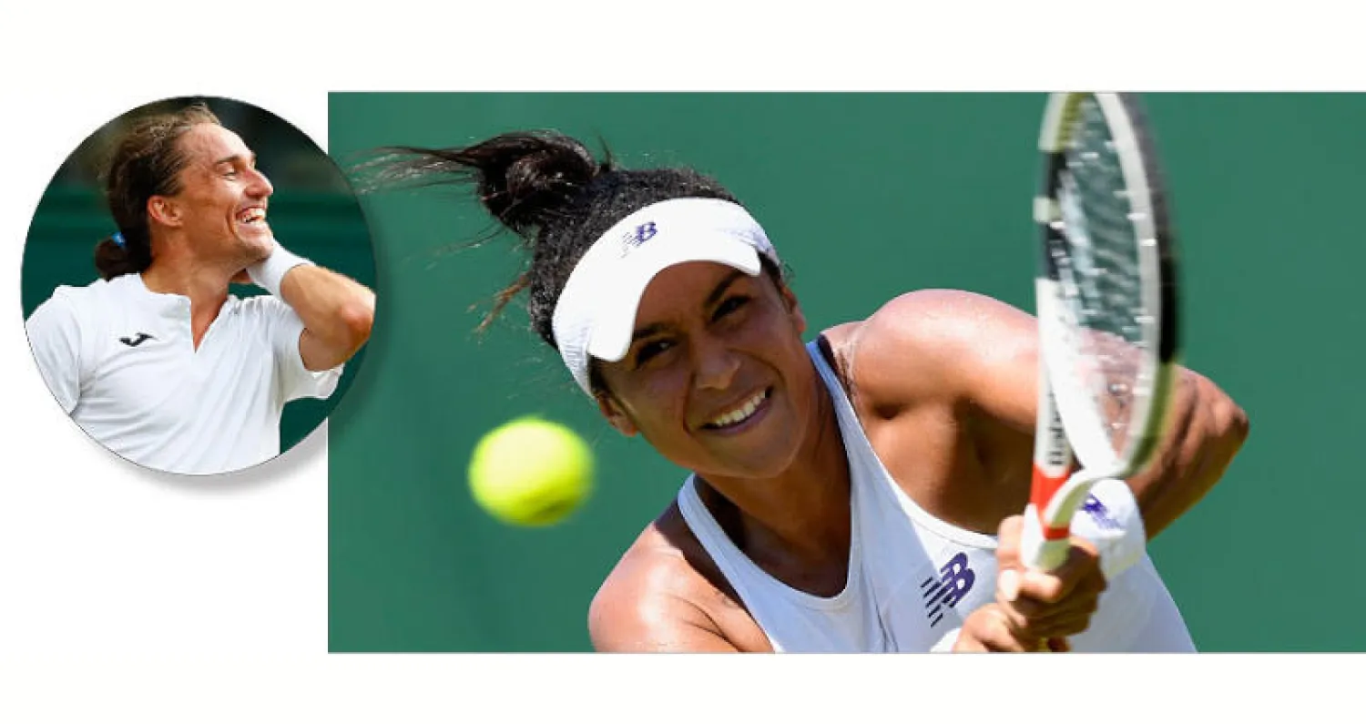 واطسون أكدت أنها ستكون منافساً قوياً على لقب السيدات (إ.ب.أ) - دولغوبولوف انسحب أمام فيدرر مدعياً الإصابة (ا.ب.أ)