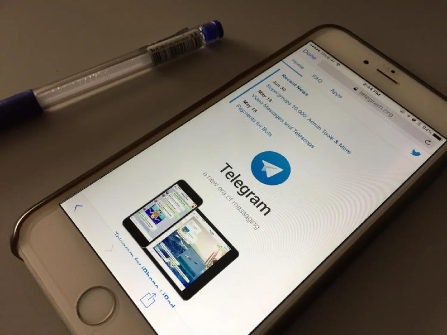 تطبيق تليغرام (أ.ب)