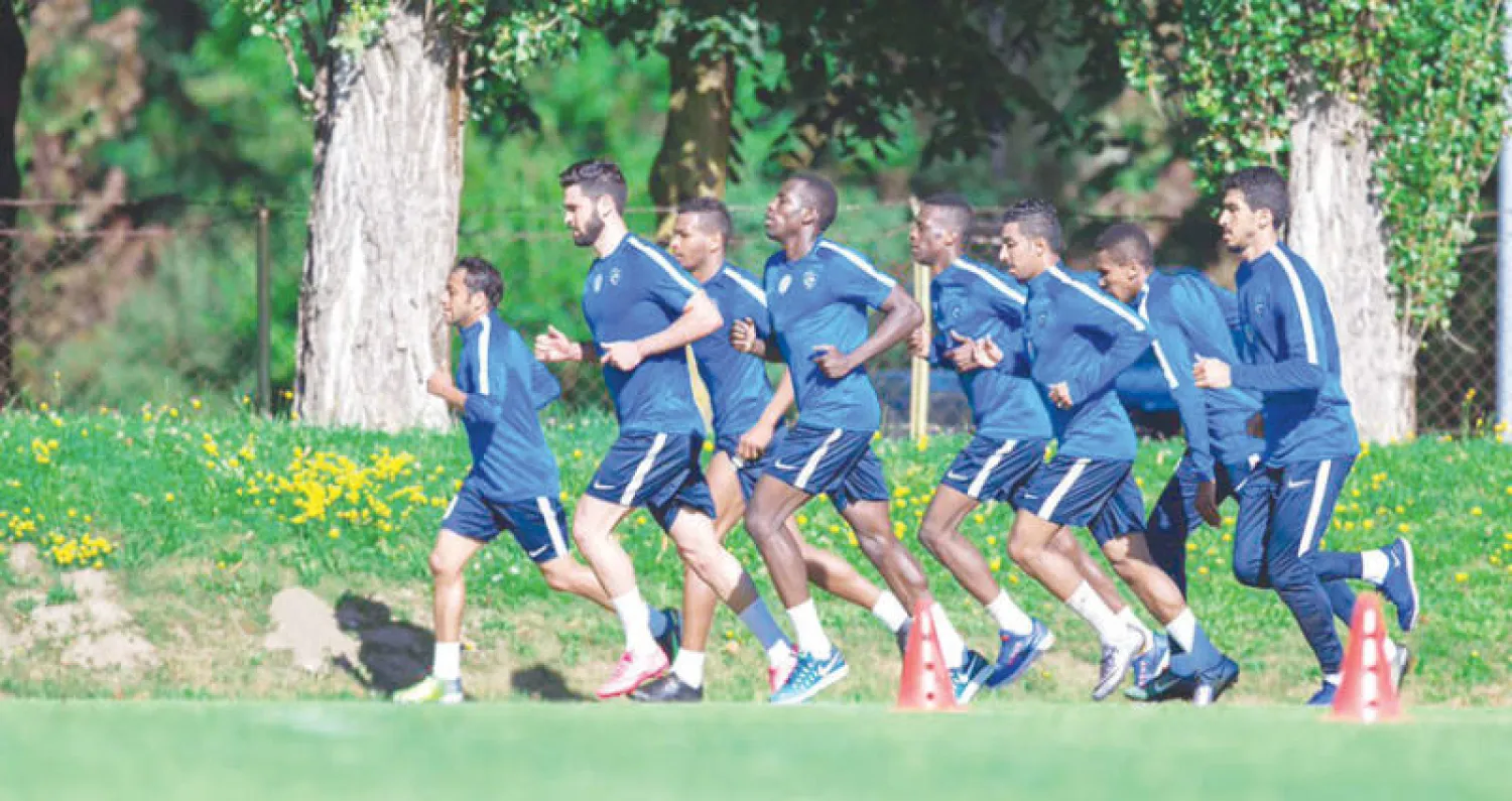 من تدريبات الهلال أمس في النمسا (المركز الإعلامي بنادي الهلال)