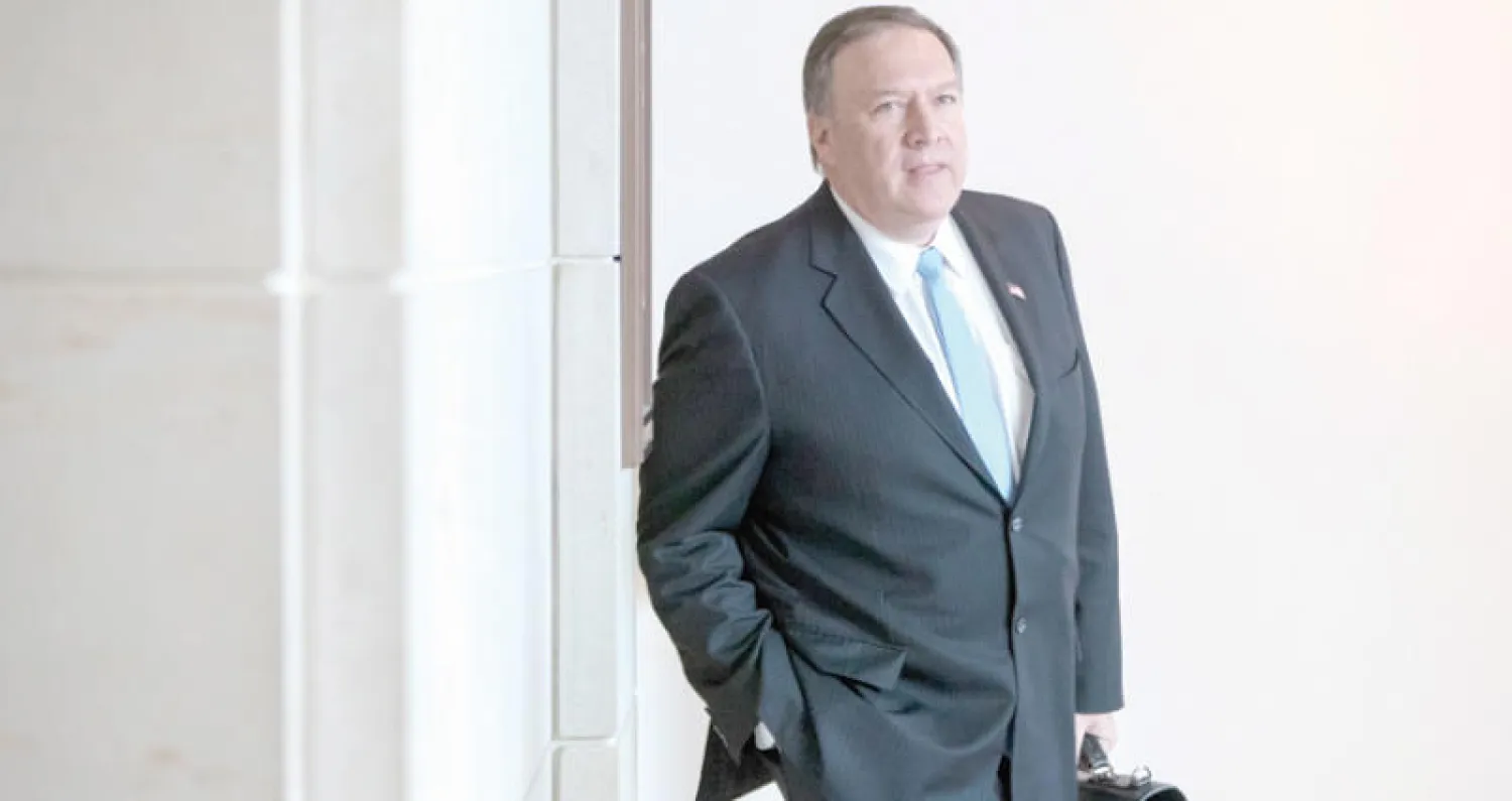 مدير وكالة الاستخبارات المركزية الأميركية (سي آي إيه) مايك بومبيو في مبنى الكونغرس (أ. ب)