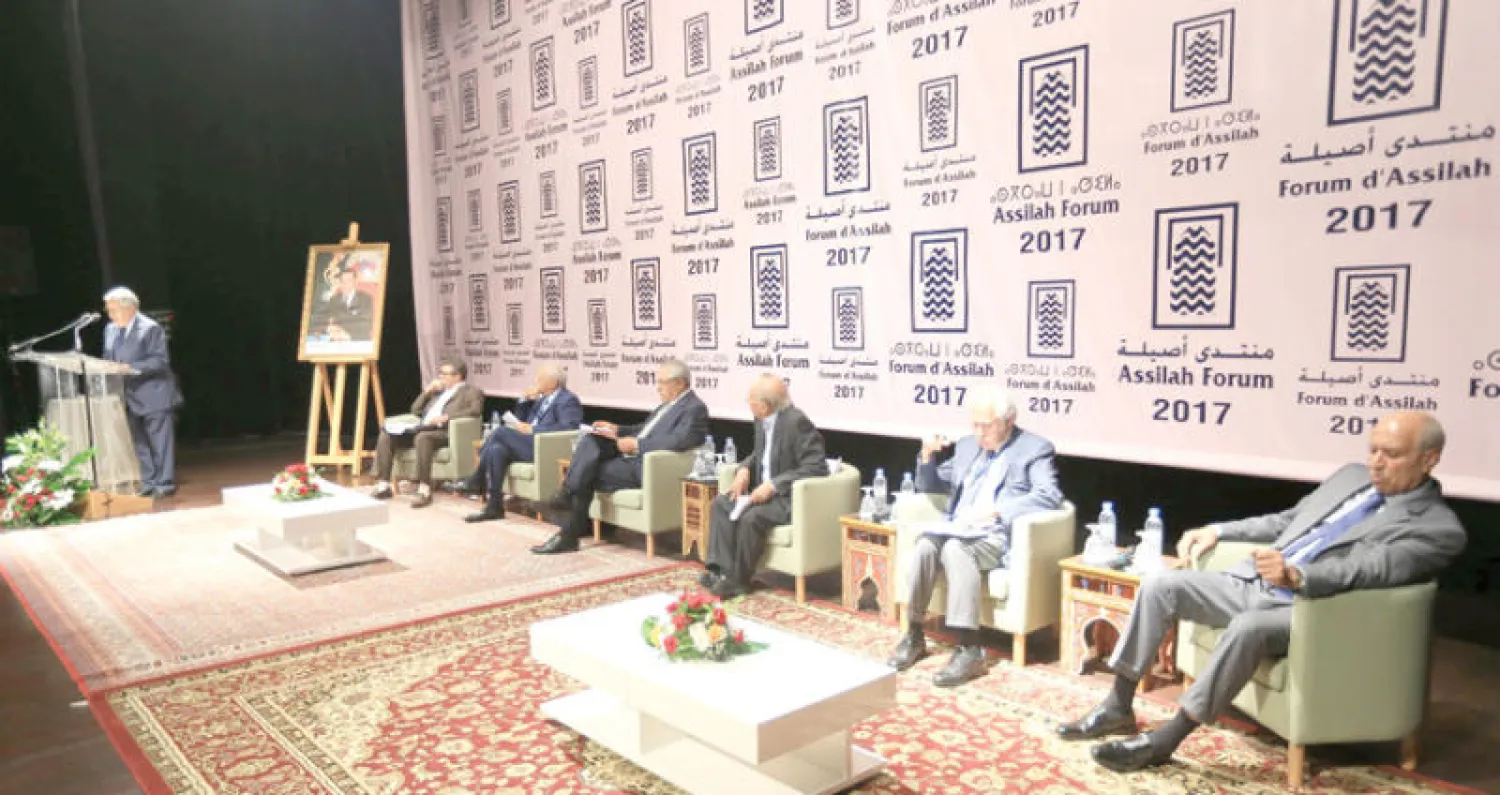 جانب من المشاركين في ندوة «الفكر المعاصر والمسألة الدينية» («الشرق الأوسط»)