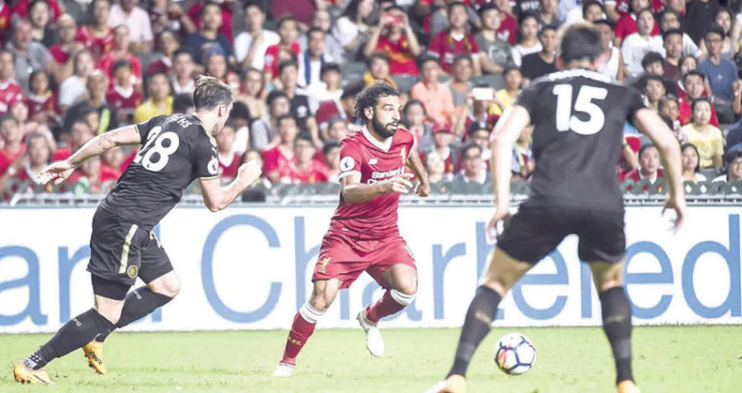 محمد صلاح يواصل التألق والتهديف مع ليفربول (أ.ف.ب)