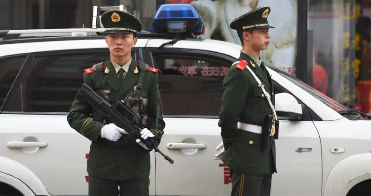 شرطة بكين تقوم باستعراضات عسكرية - أرشيف («الشرق الأوسط»)