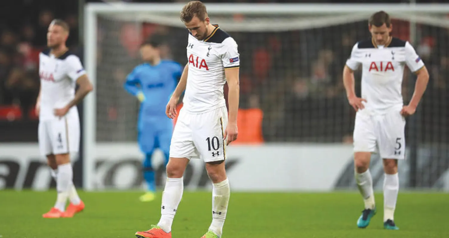 الانكسار كان حال لاعبي توتنهام خلال المباريات التي خاضوها في ملعب ويمبلي الموسم الماضي