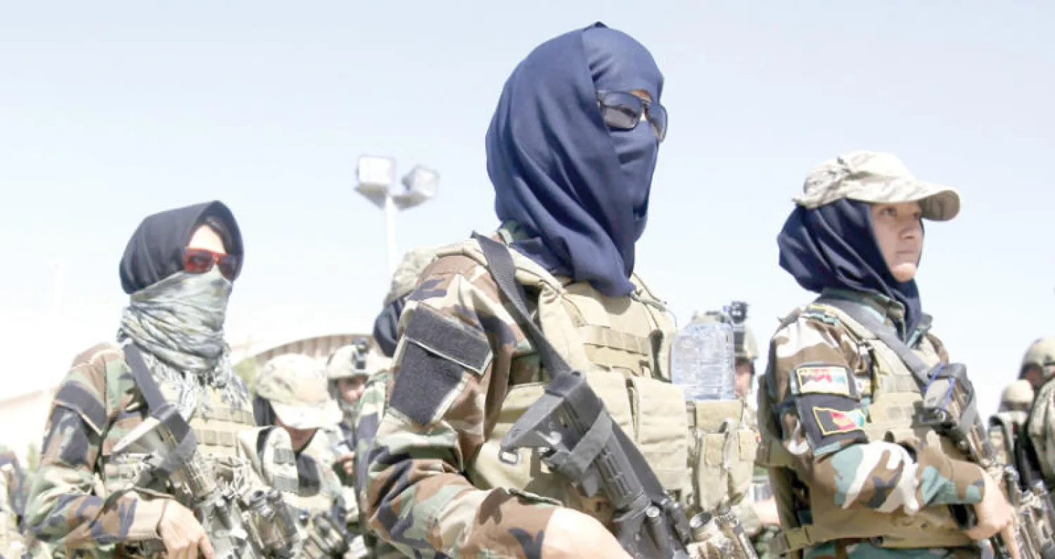 قوات أفغانية في حي شهرانو بكابل (أ.ف.ب)