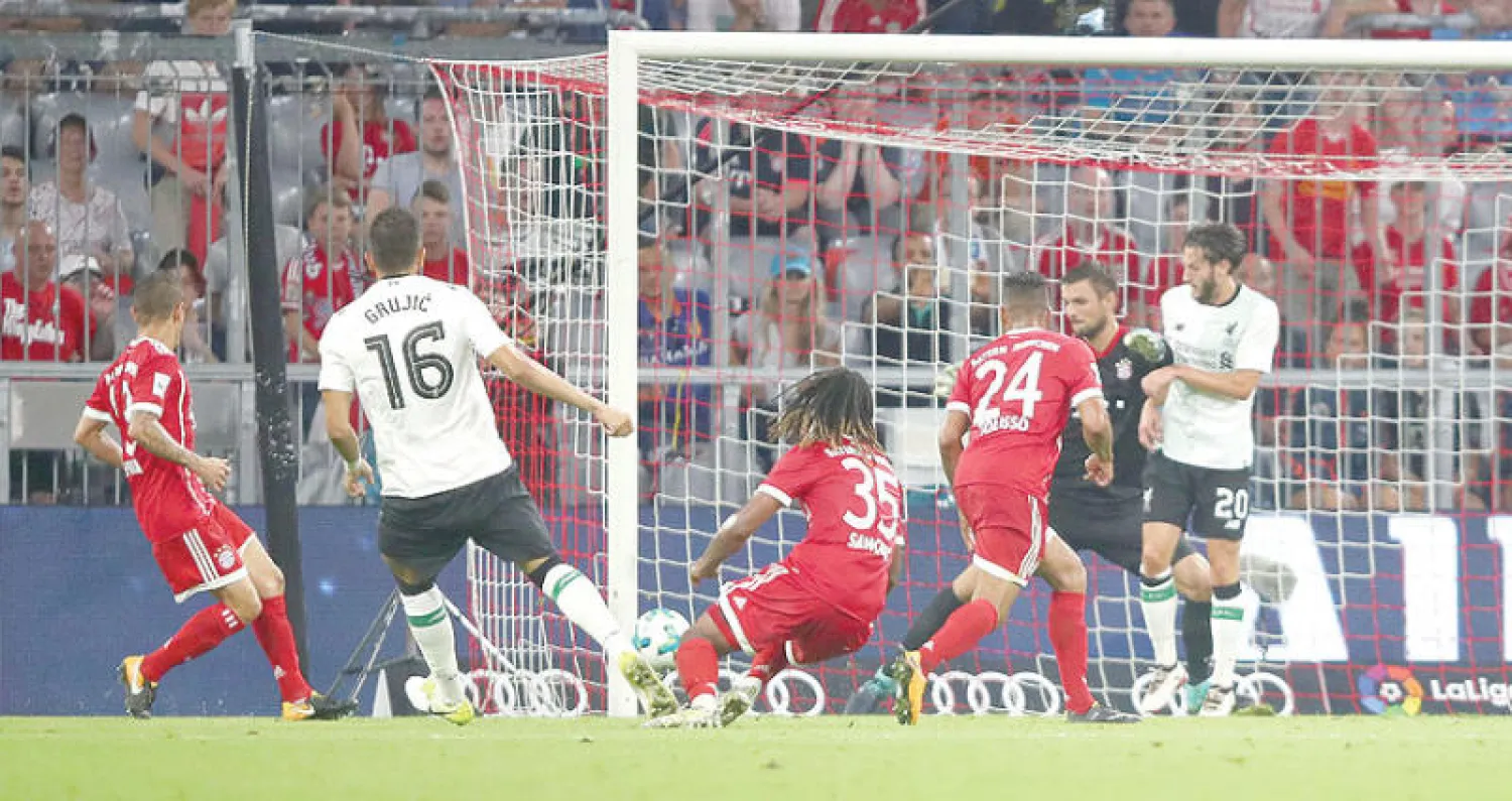 مباراة البايرن مع ليفربول كشفت الخلل  في تشكيلة الفريق الألماني (رويترز)