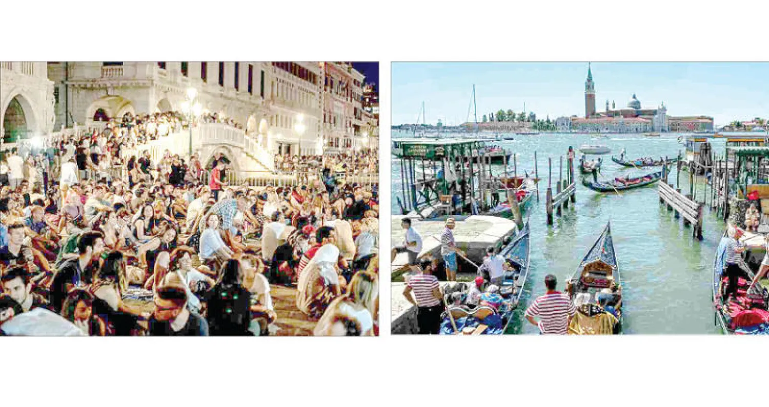 يعاني من تبقى من سكان فينيسيا من طوفان السياح الذين يتجاوز عددهم 20 مليوناً سنوياً («نيويورك تايمز»)