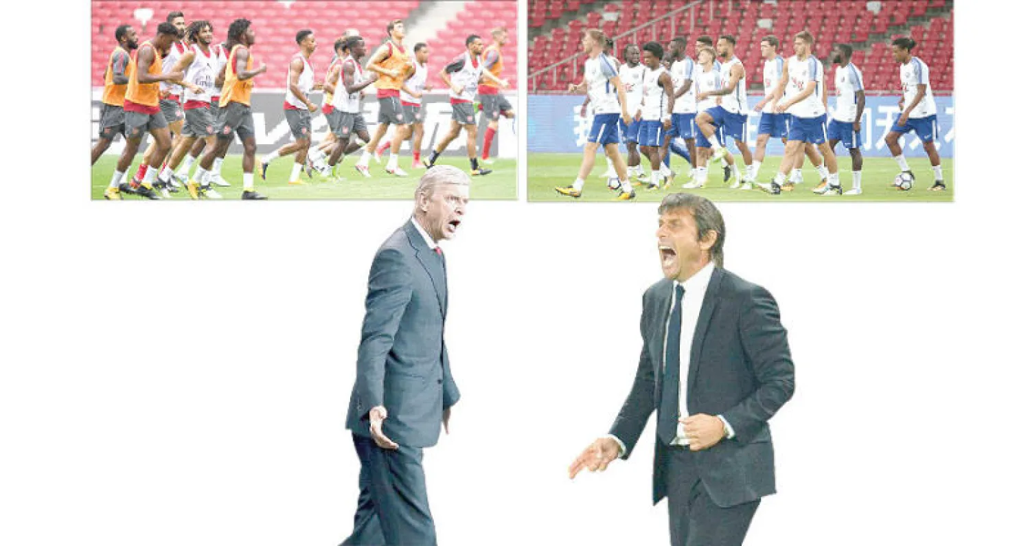 تشيلسي يسعى لحصد أول لقب في الموسم الحالي (إ.ب.أ) - آرسنال يتطلع لبداية قوية هذا الموسم (أ.ف.ب) - كونتي وفينغر ومواجهة أخرى («الشرق الأوسط»)