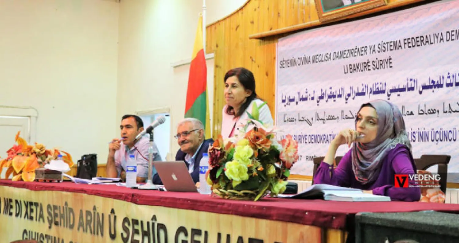 صورة وزعها المجلس التأسيسي لتحديد الانتخابات الفيدرالية شمال سوريا في سبتمبر المقبل