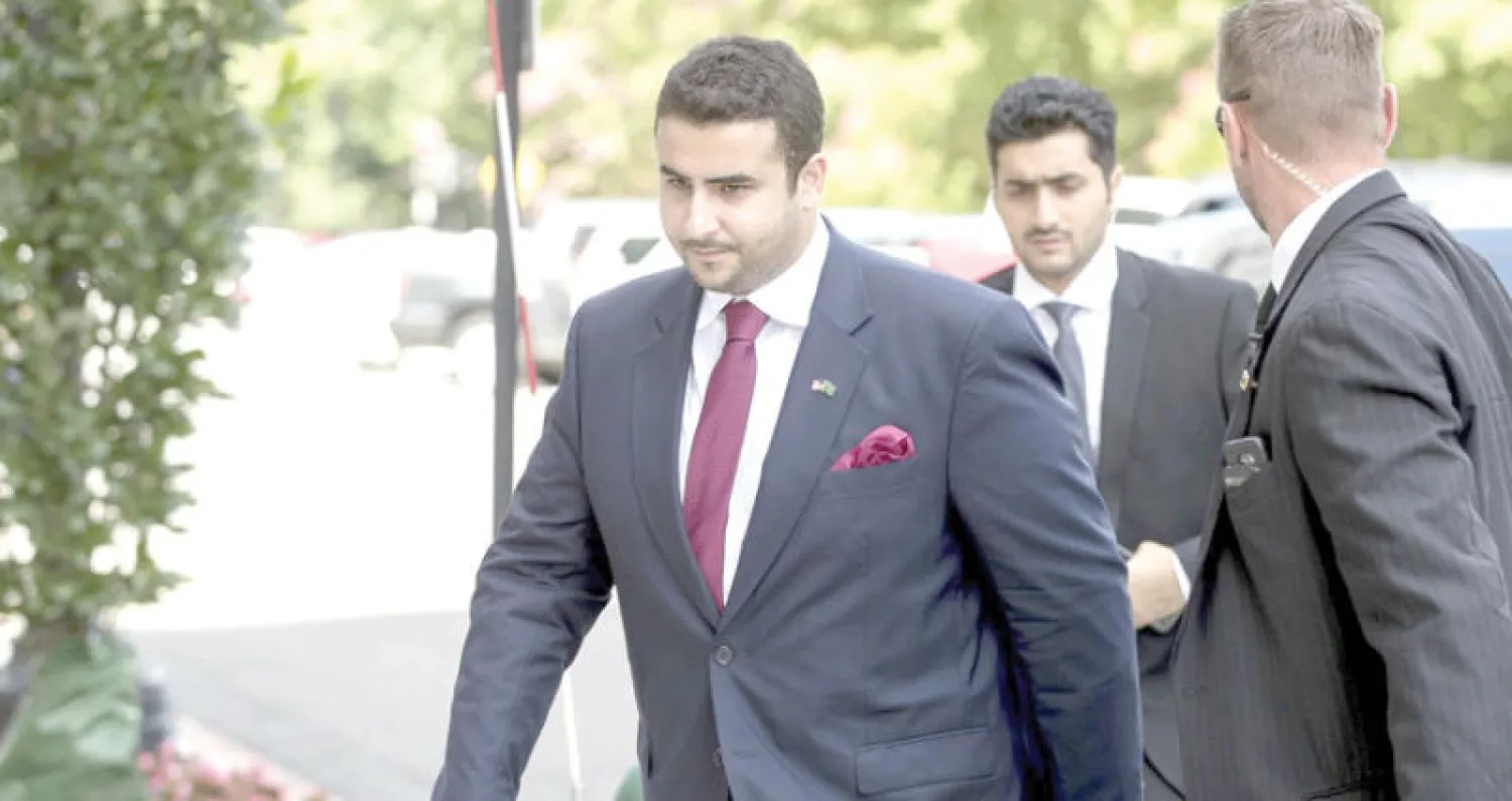 الأمير خالد بن سلمان لدى وصوله إلى مقر الكونغرس الأميركي نهاية الشهر الماضي (واشنطن بوست)