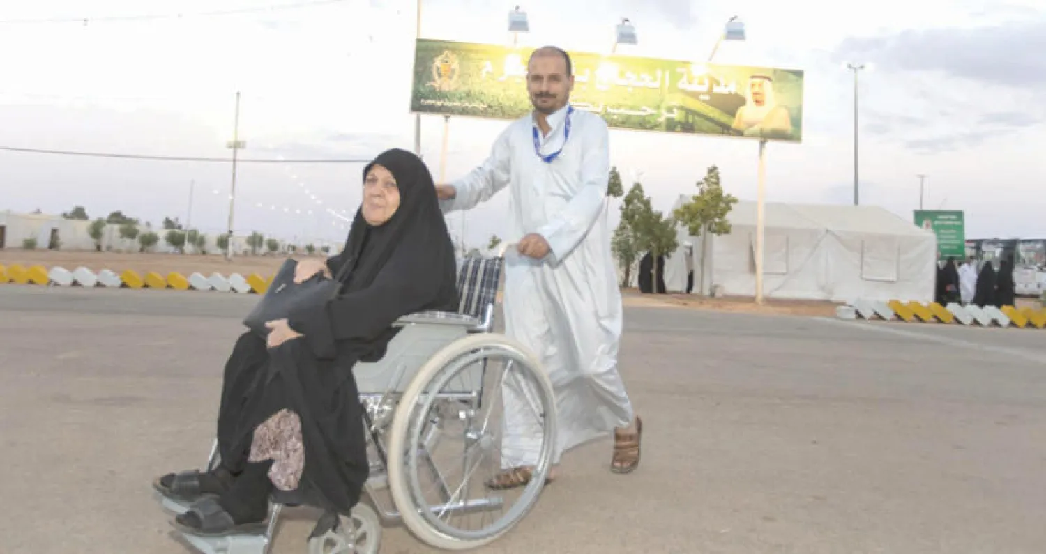 حاج عراقي داخل الأراضي السعودية خلال الاستعداد للحج