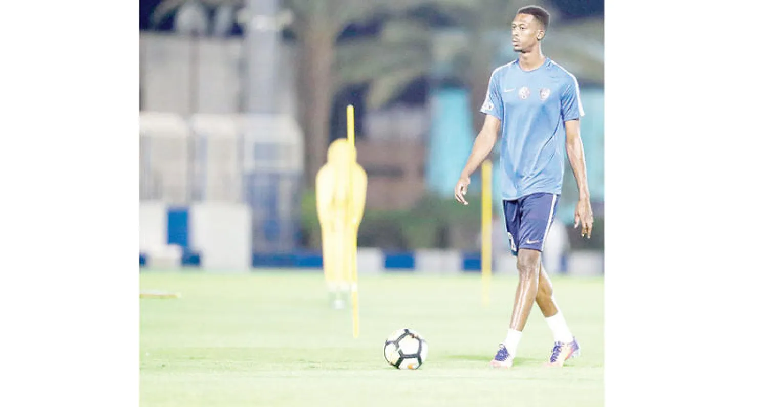 أحمد كنو في تدريبات الهلال الأخيرة (المركز الإعلامي بنادي الهلال)
