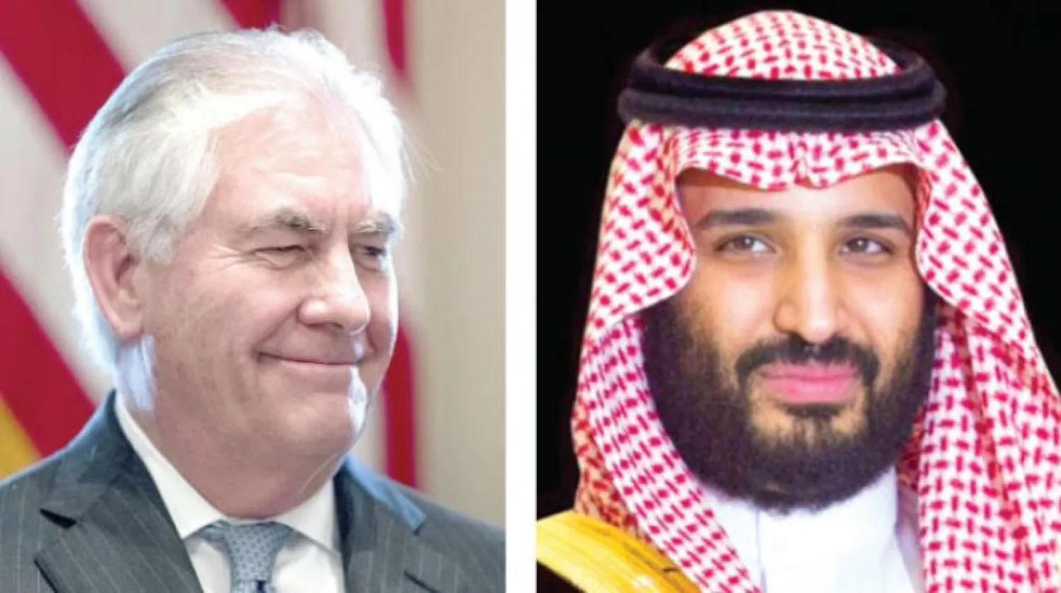 Saudi Crown Prince and US Secretary of State (Asharq Al-Awsat)
