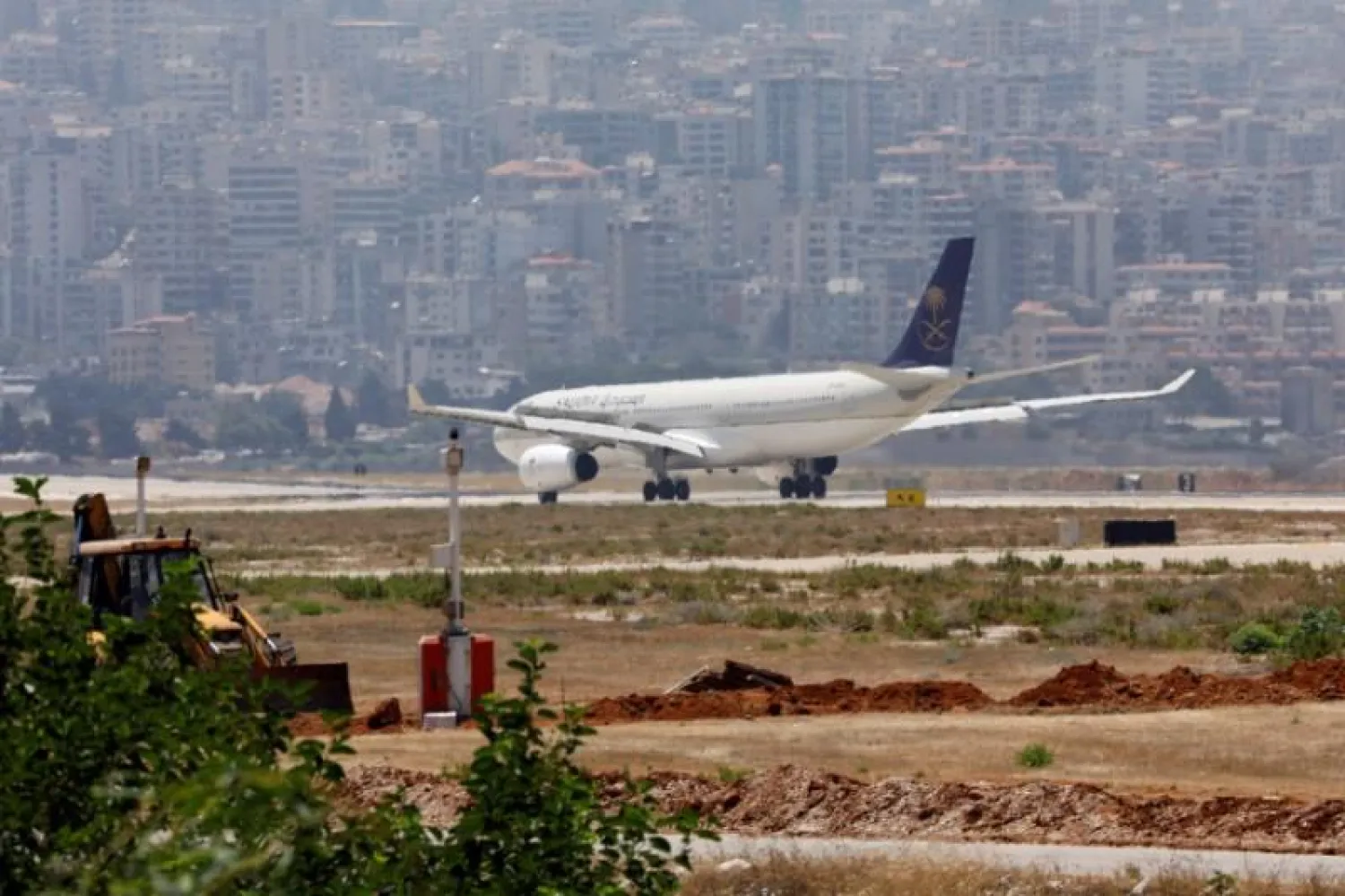 A Saudia, also known as Saudi Arabian Airlines, plane lands at Rafik Hariri International Airport in Beirut, Lebanon June 29, 2017. Reuters