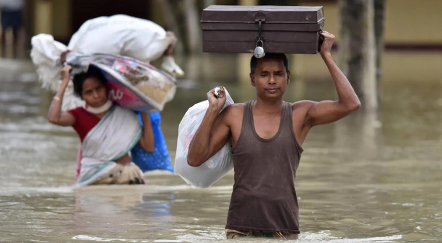 Hundreds have been killed and over a million displaced in flooding in South Asia. (AFP)
